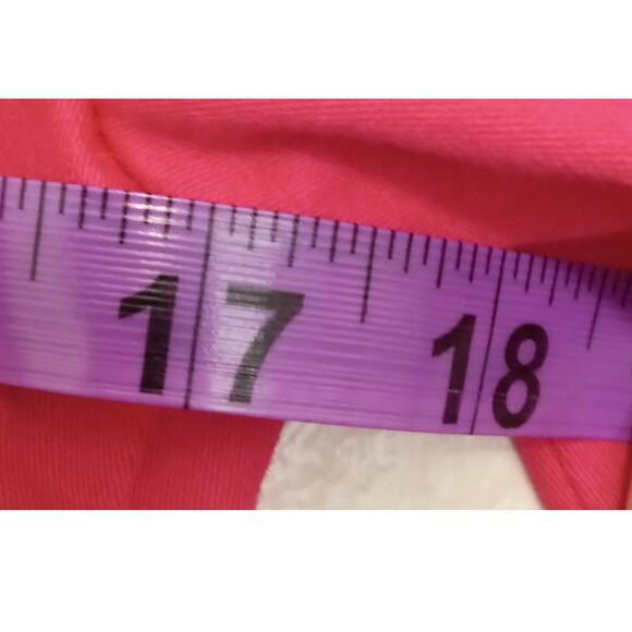 Vintage Y2K Tommy Jeans Women’s Hot Pink Trench Coat Jacket Floral Trim SZ S/P - Picture 6 of 12